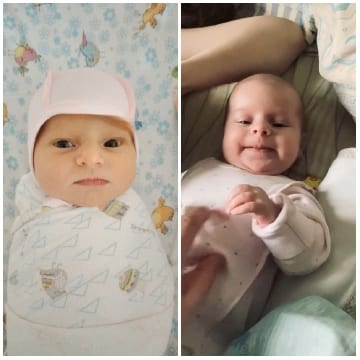 Baby in Swaddle and Onesie