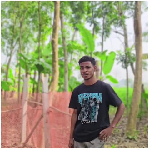 Person in Nature Wearing Black T-Shirt