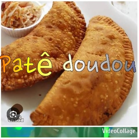 Fried Pastries with Coleslaw