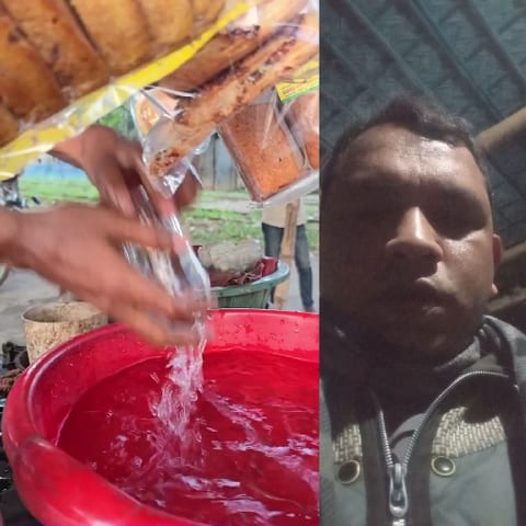 Hands Preparing Food Near Water