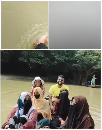 Foot in Water, Boat on Lake