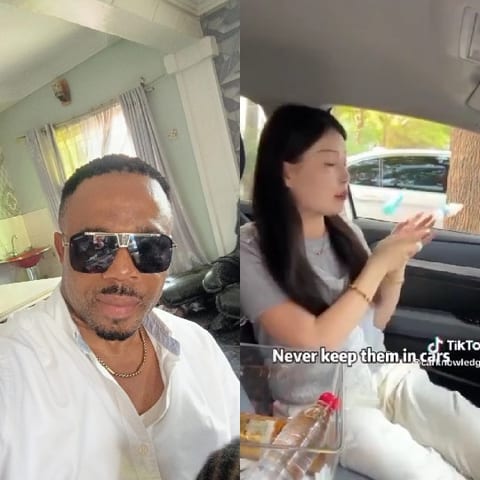 Person with Sunglasses and Car Scene