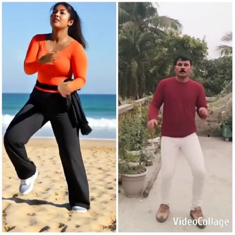 Dancers on Beach and Outdoor Path