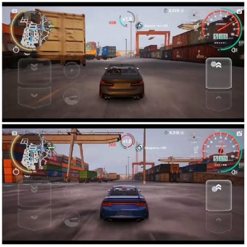 Racing Game Screens with Interface