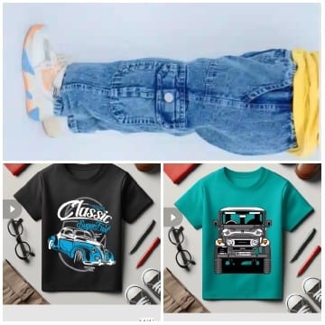 Child's Outfit and T-Shirt Display