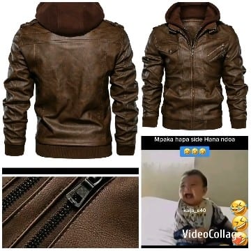 Brown Leather Jacket and Laughing Child