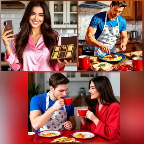 Cozy Meal with Chocolates and Cooking
