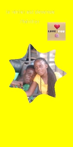 Star-Shaped Frame with Love Theme