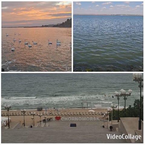 Scenic Views of Water and Sunset