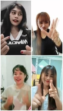 Four Smiling Women Indoors