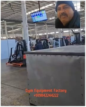 Large Gym Equipment Factory Interior