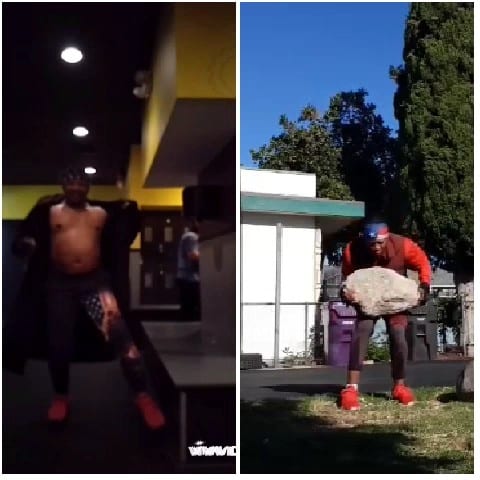 Fitness Activities with Large Rock