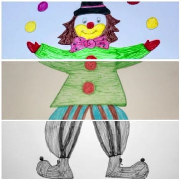 Colorful Clown Juggling Balls