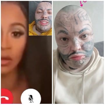 Video Call with Tattooed Man