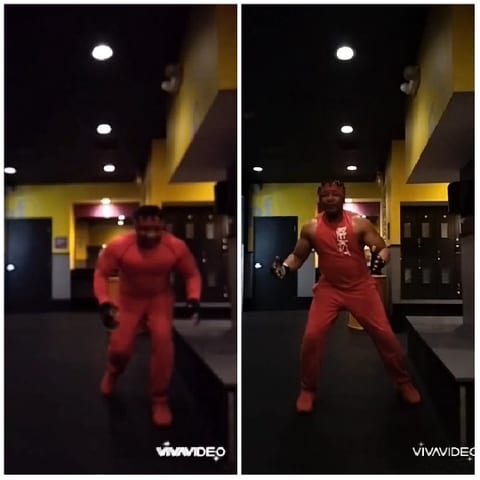 Individual Exercising in Gym