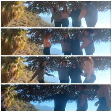 Group Outdoors Under a Tree