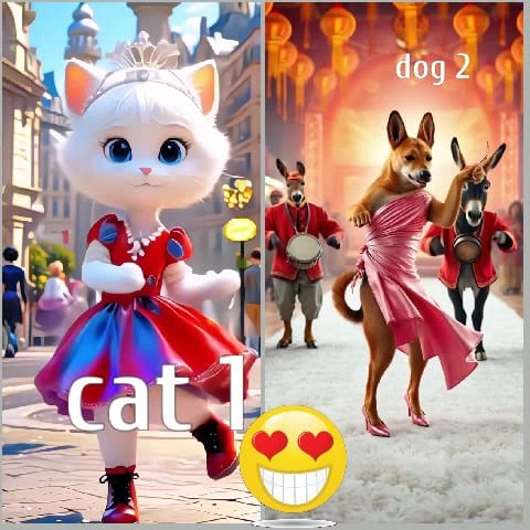 Animated Pets in Elegant Settings