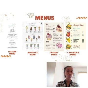 Menu Options with Person Image