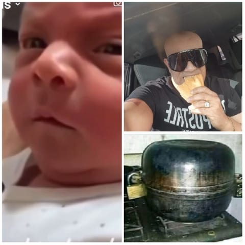 Baby's Face and Sandwich Eater