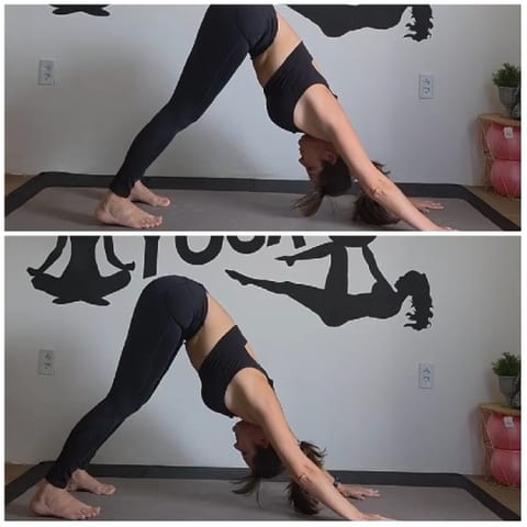 Yoga Pose in Matching Panels
