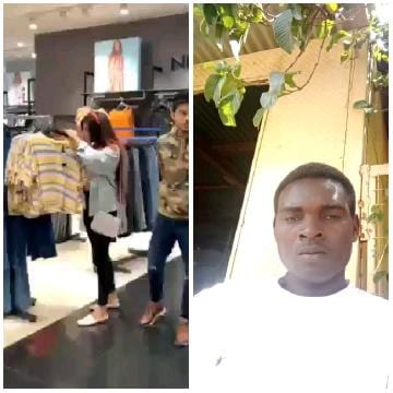 Shopping in a Clothing Store