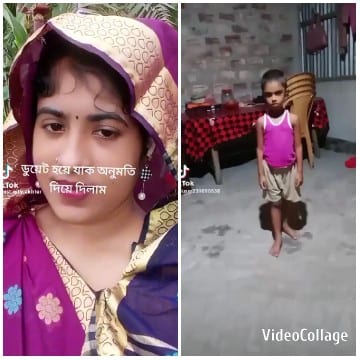 Woman in Sari and Child Indoors