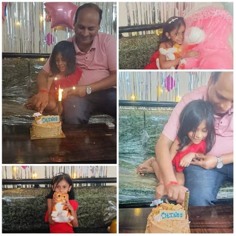 Birthday Celebration with Child and Cake