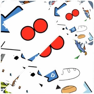 Illustrated Cards with Geometric Shapes