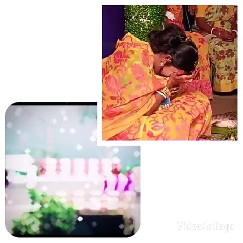 Emotional Woman in Traditional Attire