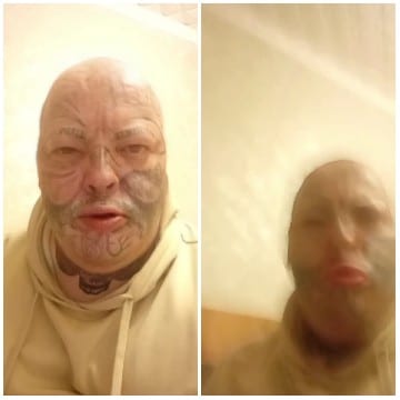 Person with Facial Tattoos