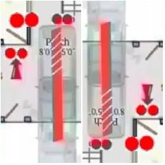 Diagram with Red Lines and Symbols