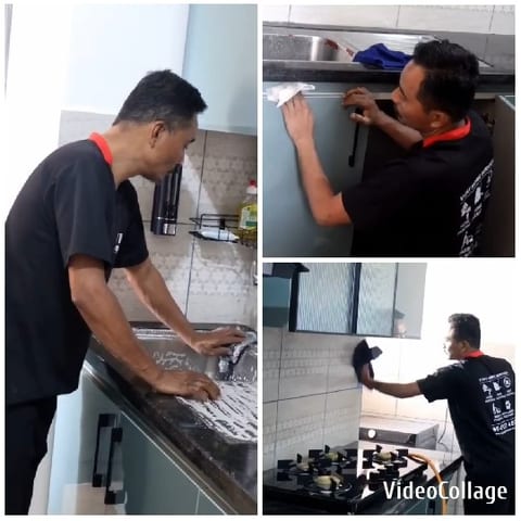 Cleaning Kitchen: Sink to Stove