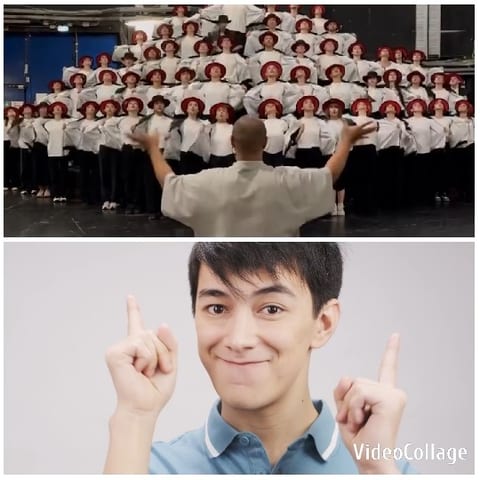 Group of People in White and Red