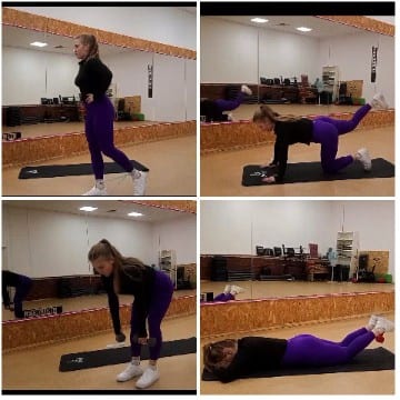Woman Exercising in a Gym Setting