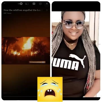 Wildfire and Smiling Person