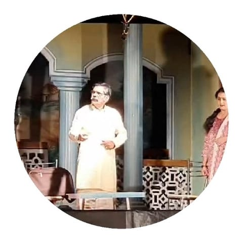 Theatrical Stage with Classical Theme