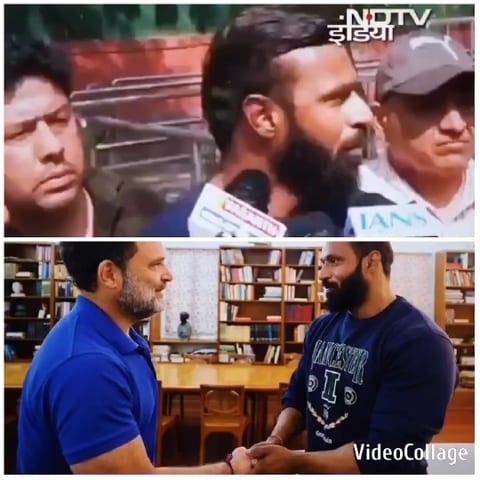 News Interview and Handshake