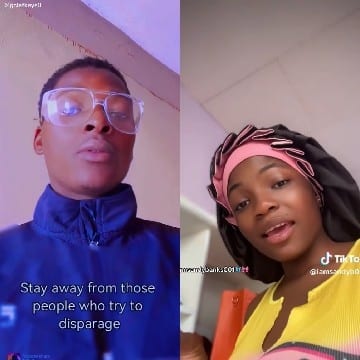 Two People Speaking Indoors