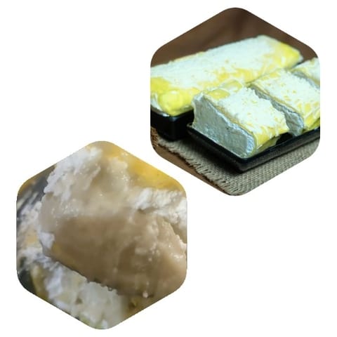 Creamy Dessert on Rectangular Trays