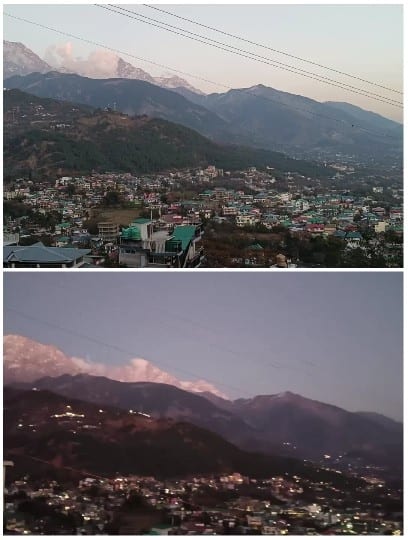 Mountain Landscape by Day and Night