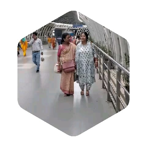 Traditional Attire in Walkway