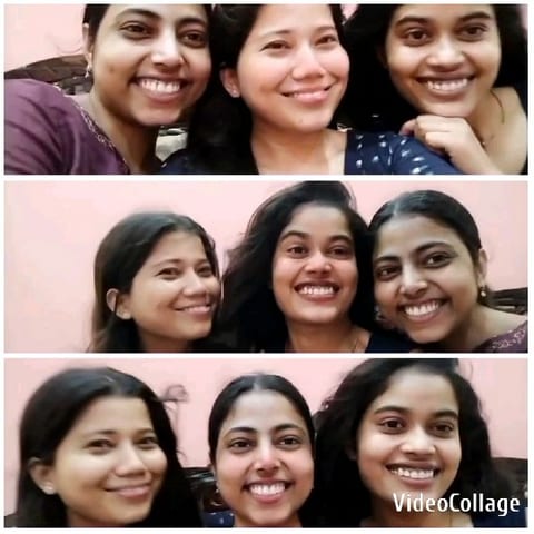 Warm Selfies of Three Friends