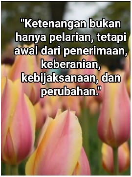 Tulip Field With Indonesian Quote