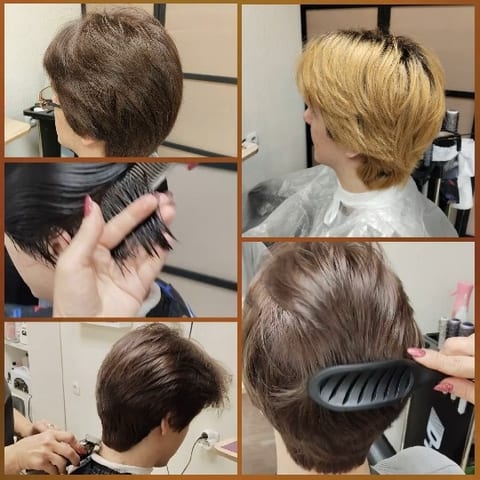 Different Stages of a Haircut Process