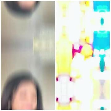 Blurred Person and Abstract Art
