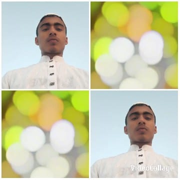 Young Person and Colorful Bokeh Lights