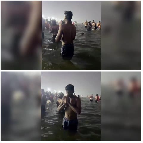 Man Standing in Water Outdoors