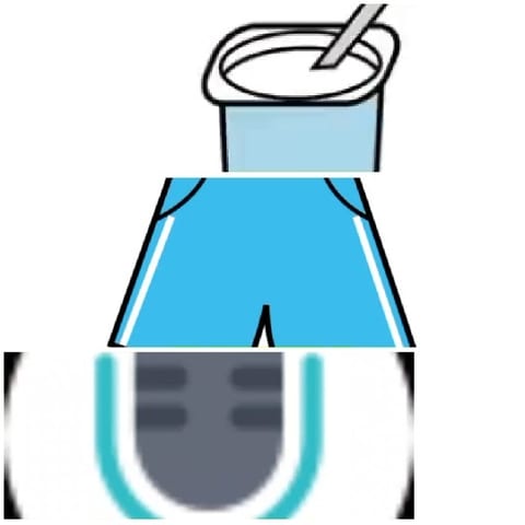 Yogurt Container and Cartoon Shorts