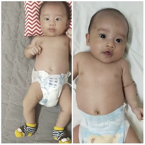 Two Infants on Different Surfaces