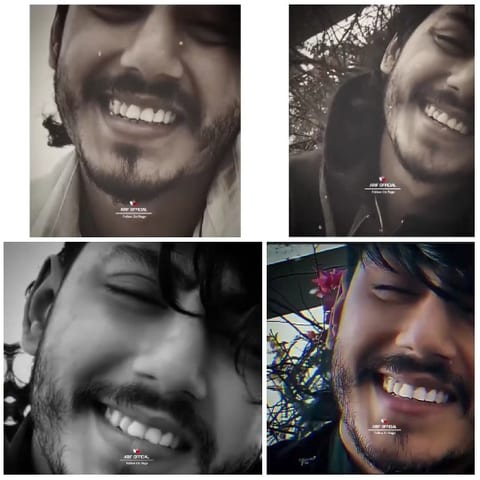 Close-Up Shots of Smiling Bearded Man